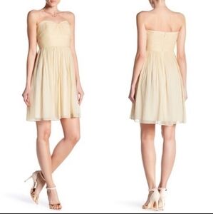 J. Crew Marbella Champagne Strapless Dress
